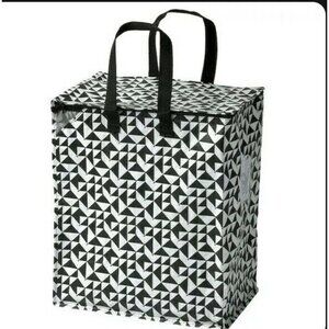 Ikea Knalla Shopping Bag Black White 12 Gallon 004.736.93 Brand New